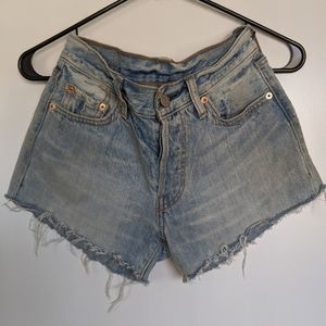 Levi's 501 Shorts, 24, High Rise Cutoff Shorts